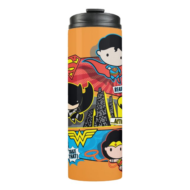 Termo ¡Chibi Heroes Preparado Para La Acción! (Anverso)