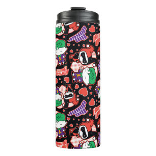 Termo Chibi Joker and Harley Heart Pattern