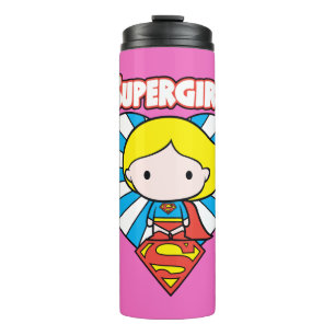 Termo Chibi Supergirl Starburst Heart and Logo