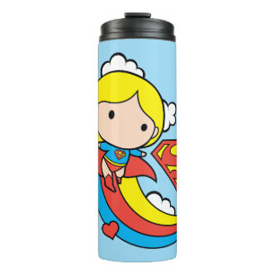 Termo Chibi Supergirl Volando Arcoiris