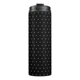 Termo Chic Black Thermal Tumbler with White Dot Pattern