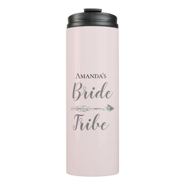 Termo Chic Boho Bride Tribe en Rosa Personalizado     (Anverso)