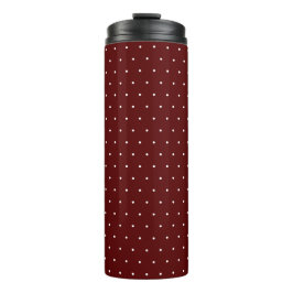 Termo Chic Maroon Thermal Tumbler with White Dot Pattern