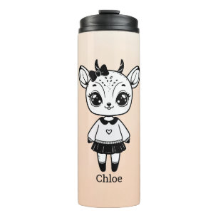 Termo Chica adorable antílope - Diseño adorable de garab