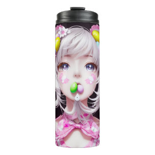 Termo Chica Anime de Pascua/Primavera