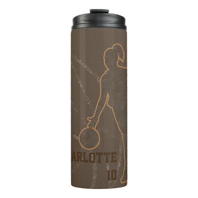 Termo Chica de baloncesto Personalizado Tumbler (Anverso)
