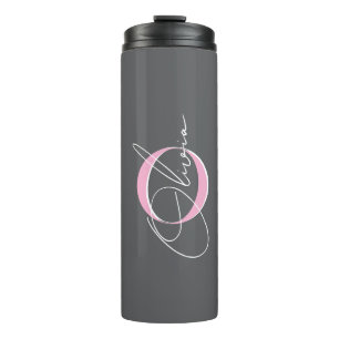 Termo Chica de iniciales de nombre personalizado