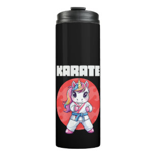 Termo Chica de Karate de Unicornio Divertido para Mujere
