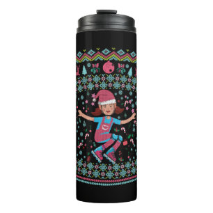 Termo Chica de Navidades de patinaje sobre ruedas