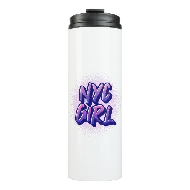 Termo Chica de NYC Estilo Graffiti (Anverso)