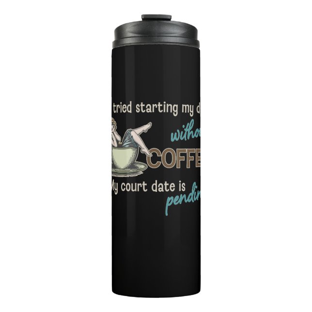 Termo Chica de plumas Coffee Addict (Anverso)