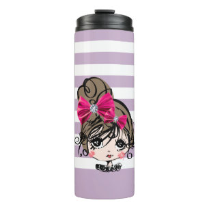 Termo chica encantador con arco rosa