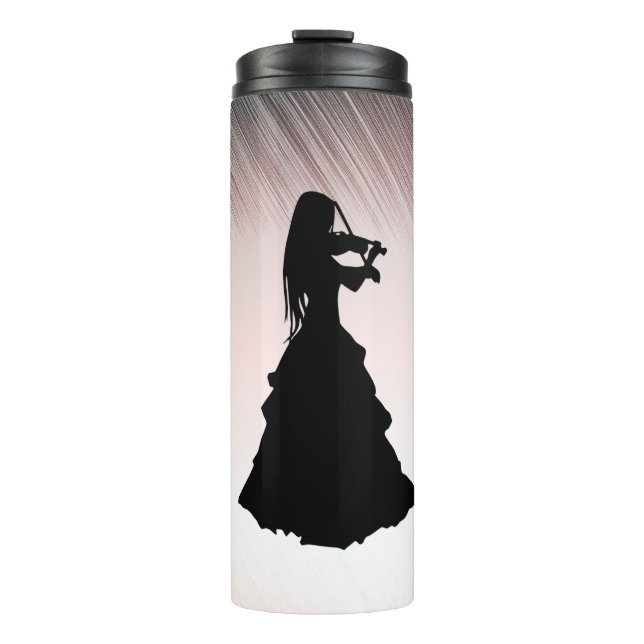 Termo Chica gitano toca violín (Anverso)