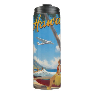 Termo Chica Hula Hawaiana Vintage Escape Paradisíaco Alo