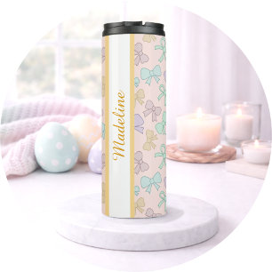 Termo Chica Personalizada Lindo Arco Nombre Pastel