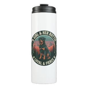 Termo Chica Su Rottie Leal Fiero Perro Rottweiler Montañ