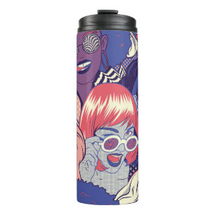 Termo Chicas De Cómic De Arte Pop Retro Sin Maravilla. B