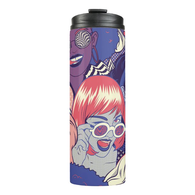Termo Chicas De Cómic De Arte Pop Retro Sin Maravilla. B (Anverso)