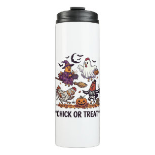 Termo Chick Or Treat Haloween Pollitos Bruja Fantasma Ca