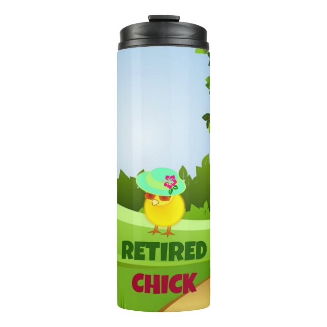 Termo Chick retirado, oh días felices (Anverso)