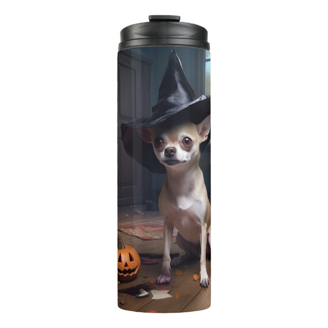 Termo Chihuahua Calabazas de Halloween (Anverso)