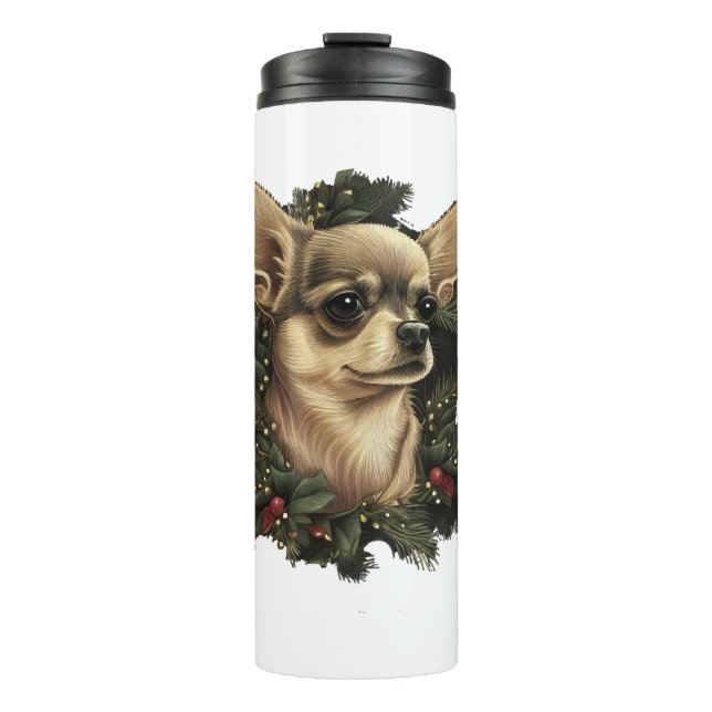 Termo Chihuahua Feliz Navidad X-Mas Tree Cute (Anverso)