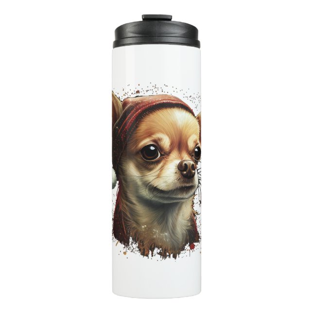Termo Chihuahua Feliz Navidad X-Mas Tree Cute (Anverso)