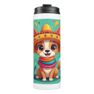 Termo Chihuahua México Cinco de Mayo Perro Divertido