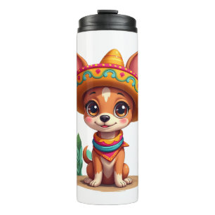 Termo Chihuahua  México  Cinco de Mayo  Perro Divertido 