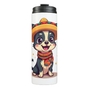 Termo Chihuahua México Cinco de Mayo Perro Divertido Cop