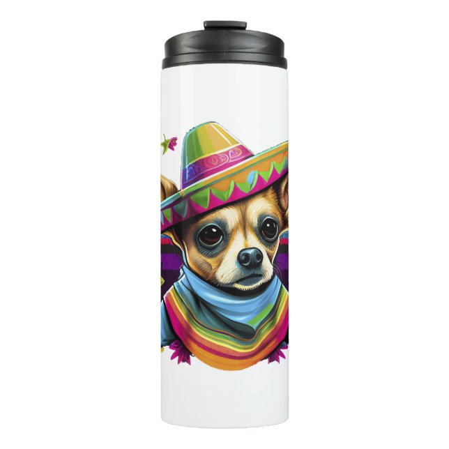 Termo Chihuahua México Cinco de Mayo Perro gracioso (Anverso)