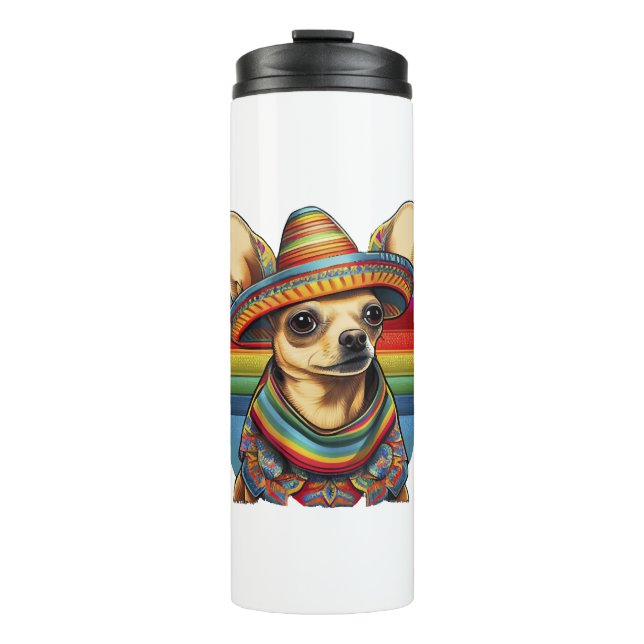 Termo Chihuahua México Cinco de Mayo Perro gracioso (Anverso)