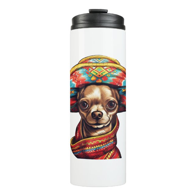Termo Chihuahua México Cinco de Mayo Perro gracioso (Anverso)