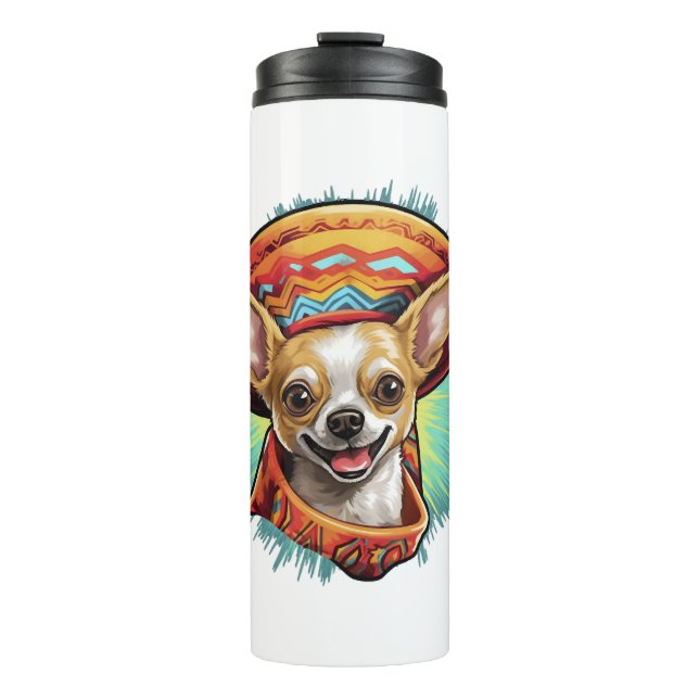 Termo Chihuahua México Cinco de Mayo Perro gracioso (Anverso)