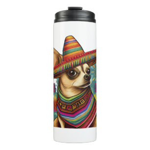 Termo Chihuahua México Cinco de Mayo Perro gracioso