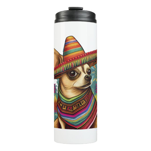 Termo Chihuahua México Cinco de Mayo Perro gracioso (Anverso)