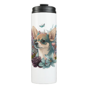 Termo Chihuahua Resumen Pintura Color Cute Perro