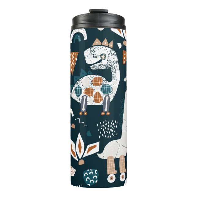 Termo Childish seamless pattern with hand drawn dinosaur (Anverso)