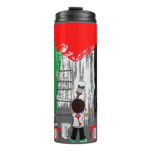 Termo Children of Gaza Painting Palestine Flag  (Anverso)