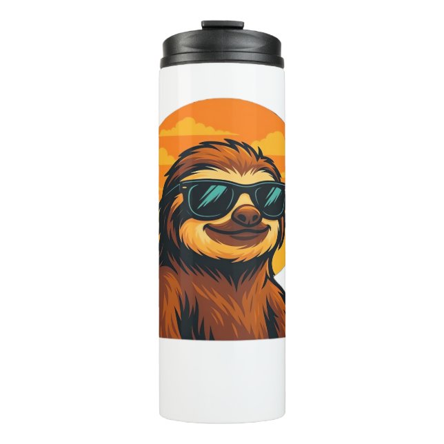 Termo Chill Slots con gafas de sol - Vibes de sol retro  (Anverso)