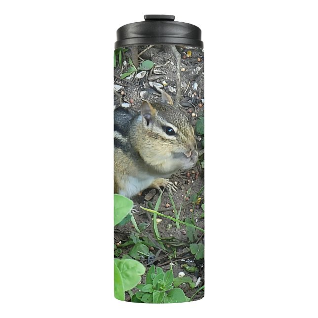 Termo Chipmunk Busy Eating In The Garden Photo (Anverso)