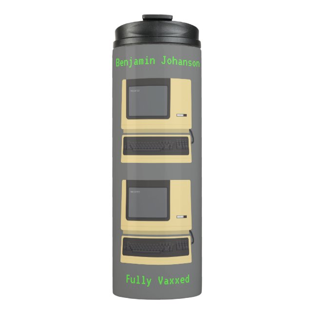 Termo Chiste de cómico Geek completamente Vaxxed (Anverso)