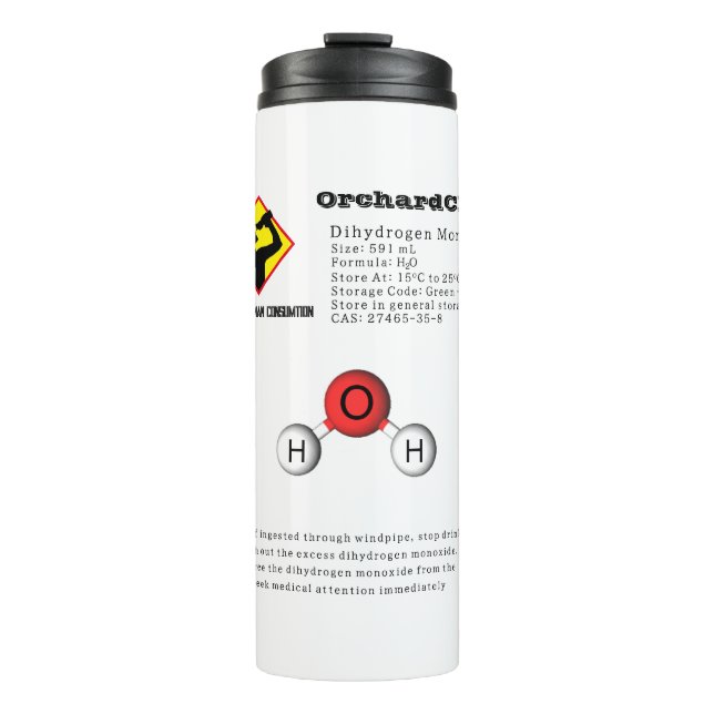Termo Chiste divertido Dihidrógeno Monóxido (H2O) Químic (Anverso)