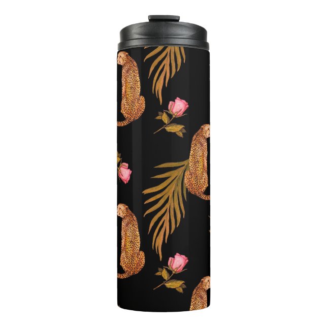 Termo Chitas románticas: acuarela sin costuras. (Anverso)