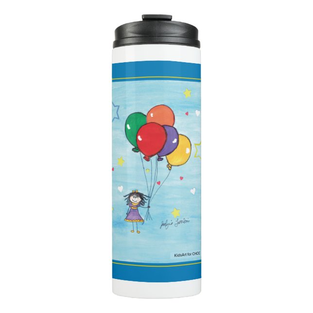 Termo CHOCArt para niños - Chica con globo (Anverso)