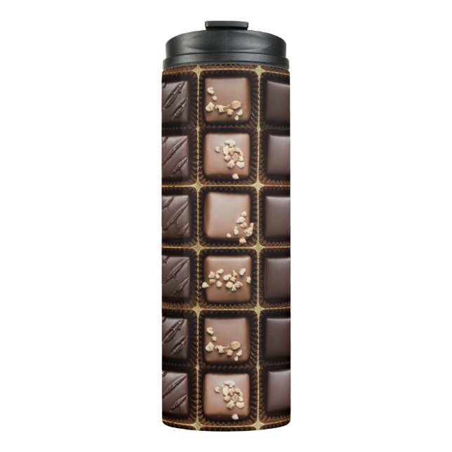 Termo Chocolate de lujo hecho a mano en una caja (Anverso)