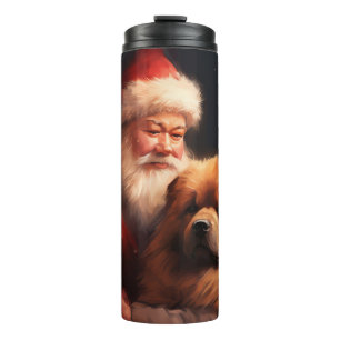 Termo Chow Chow Con Santa Claus Festivo Navidad
