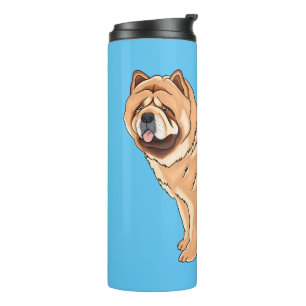 Termo Chow Chow dog cartoon illustration