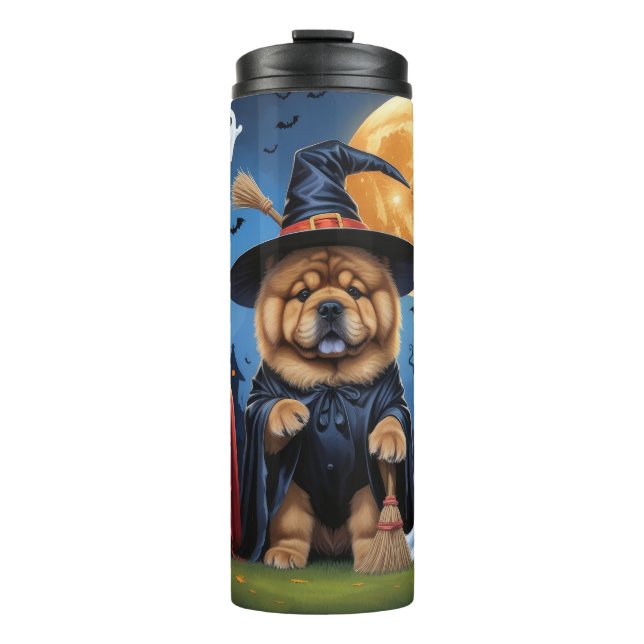 Termo Chow Chow Dog Pumpkin Halloween Funny (Anverso)