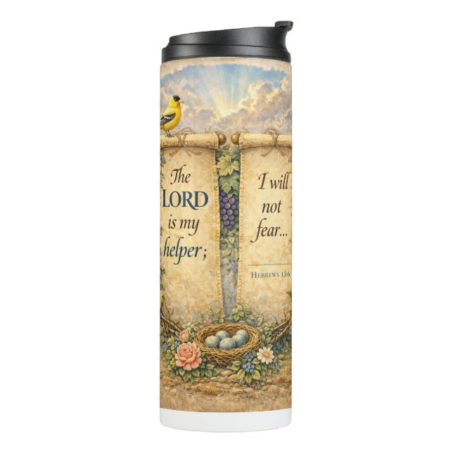Termo Christian Bible Verse Thermal Tumbler Water Bottle (Rotado hacia la izquierda)